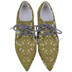 Folk Flowers Print Floral Pattern Ethnic Art Pointed Oxford Shoes by Eskimos