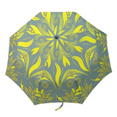 Folk Flowers Print Floral Pattern Ethnic Art Folding Umbrellas by Eskimos