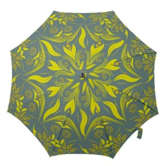 Folk Flowers Print Floral Pattern Ethnic Art Hook Handle Umbrellas (large) by Eskimos