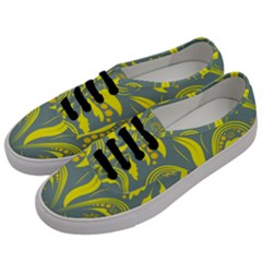 Folk Flowers Print Floral Pattern Ethnic Art Men s Classic Low Top Sneakers by Eskimos