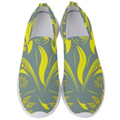 Folk Flowers Print Floral Pattern Ethnic Art Men s Slip On Sneakers by Eskimos