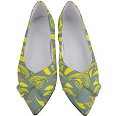 Folk Flowers Print Floral Pattern Ethnic Art Women s Bow Heels by Eskimos