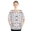 Folk flowers print Floral pattern Ethnic art Batwing Chiffon Blouse View1