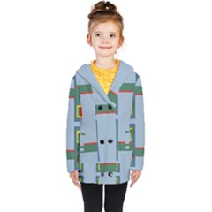 Abstract Pattern Geometric Backgrounds   Kids  Double Breasted Button Coat by Eskimos