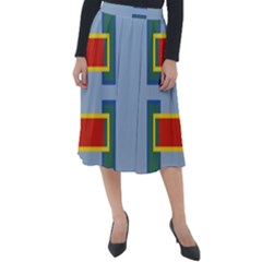 Abstract Pattern Geometric Backgrounds   Classic Velour Midi Skirt  by Eskimos