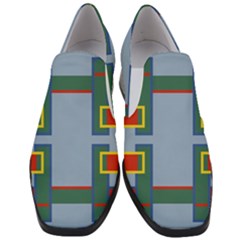 Abstract Pattern Geometric Backgrounds   Women Slip On Heel Loafers by Eskimos