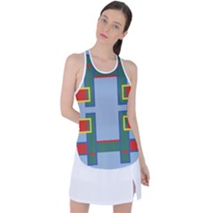 Abstract Pattern Geometric Backgrounds   Racer Back Mesh Tank Top by Eskimos