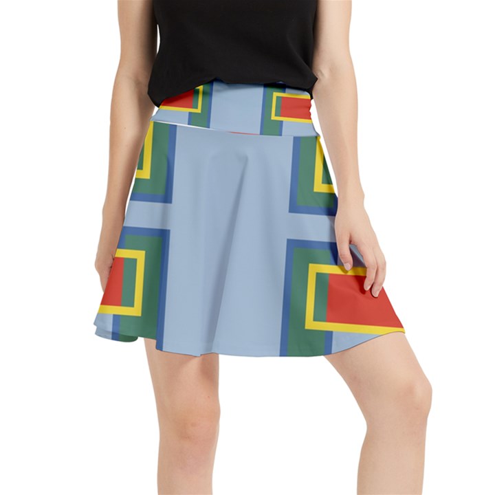 Abstract pattern geometric backgrounds   Waistband Skirt