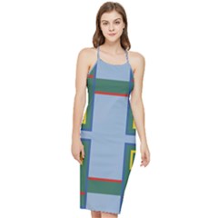 Abstract Pattern Geometric Backgrounds   Bodycon Cross Back Summer Dress