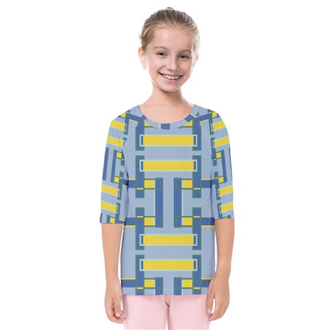 Abstract Pattern Geometric Backgrounds   Kids  Quarter Sleeve Raglan Tee by Eskimos