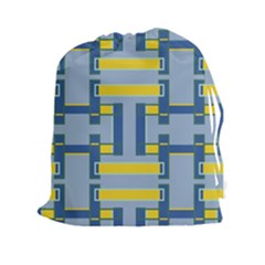 Abstract Pattern Geometric Backgrounds   Drawstring Pouch (2xl) by Eskimos