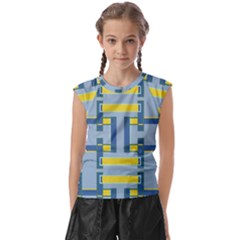 Abstract Pattern Geometric Backgrounds   Kids  Raglan Cap Sleeve Tee