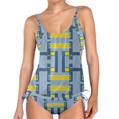 Abstract Pattern Geometric Backgrounds   Tankini Set by Eskimos