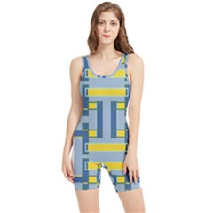 Abstract Pattern Geometric Backgrounds   Women s Wrestling Singlet by Eskimos