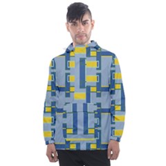 Abstract Pattern Geometric Backgrounds   Men s Front Pocket Pullover Windbreaker by Eskimos