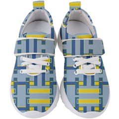 Abstract Pattern Geometric Backgrounds   Kids  Velcro Strap Shoes by Eskimos