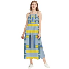 Abstract Pattern Geometric Backgrounds   Boho Sleeveless Summer Dress by Eskimos