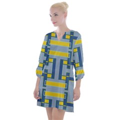 Abstract Pattern Geometric Backgrounds   Open Neck Shift Dress