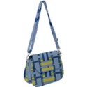 Abstract pattern geometric backgrounds   Saddle Handbag View1