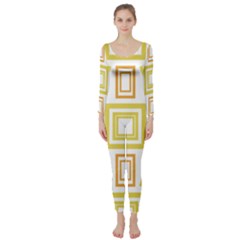 Abstract Pattern Geometric Backgrounds   Long Sleeve Catsuit by Eskimos