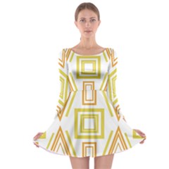 Abstract Pattern Geometric Backgrounds   Long Sleeve Skater Dress by Eskimos