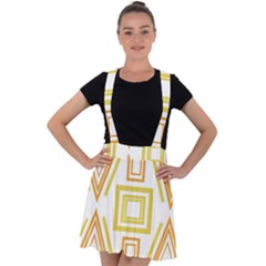 Abstract Pattern Geometric Backgrounds   Velvet Suspender Skater Skirt by Eskimos