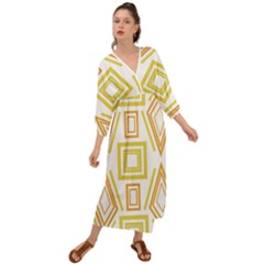 Abstract Pattern Geometric Backgrounds   Grecian Style  Maxi Dress by Eskimos