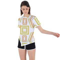 Abstract Pattern Geometric Backgrounds   Asymmetrical Short Sleeve Sports Tee by Eskimos