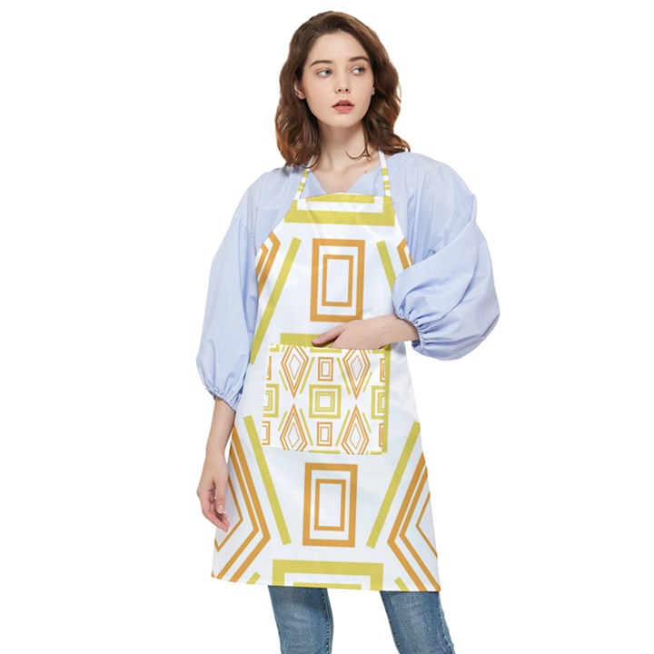 Abstract pattern geometric backgrounds   Pocket Apron