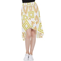 Abstract Pattern Geometric Backgrounds   Frill Hi Low Chiffon Skirt by Eskimos