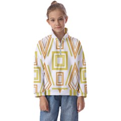 Abstract Pattern Geometric Backgrounds   Kids  Half Zip Hoodie