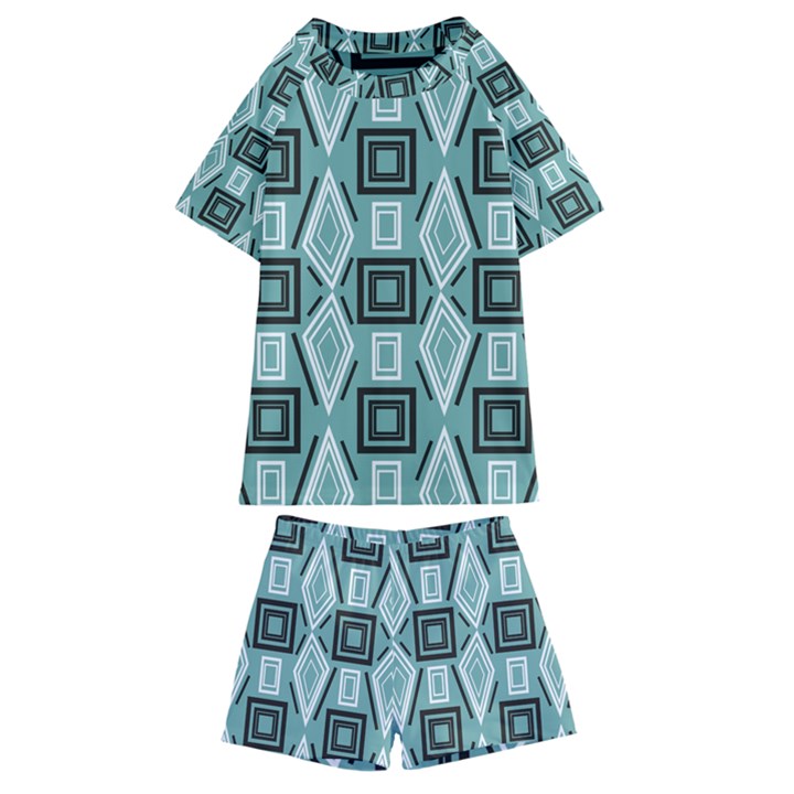 Abstract geometric design   geometric fantasy   Kids  Swim Tee and Shorts Set