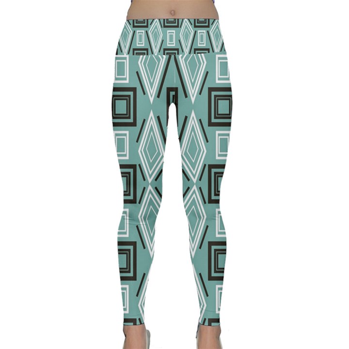 Abstract geometric design   geometric fantasy   Lightweight Velour Classic Yoga Leggings