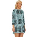 Abstract geometric design   geometric fantasy   Long Sleeve Babydoll Dress View3