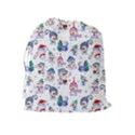 Cute Snowmen Celebrate New Year Drawstring Pouch (XL) View2