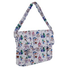 Cute Snowmen Celebrate New Year Buckle Messenger Bag by SychEva