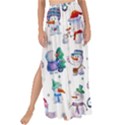 Cute Snowmen Celebrate New Year Maxi Chiffon Tie-Up Sarong View1