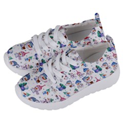 Cute Snowmen Celebrate New Year Kids  Lightweight Sports Shoes by SychEva