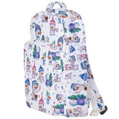 Cute Snowmen Celebrate New Year Double Compartment Backpack by SychEva