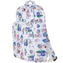 Cute Snowmen Celebrate New Year Double Compartment Backpack View1