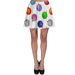 Christmas Balls Skater Skirt by SychEva