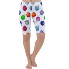 Christmas Balls Cropped Leggings  by SychEva