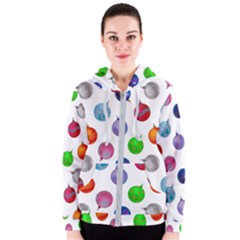 Christmas Balls Women s Zipper Hoodie by SychEva