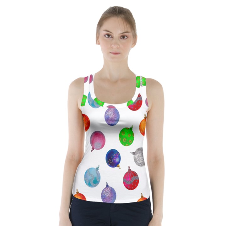 Christmas Balls Racer Back Sports Top