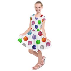 Christmas Balls Kids  Short Sleeve Dress by SychEva