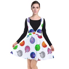 Christmas Balls Plunge Pinafore Dress by SychEva