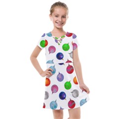 Christmas Balls Kids  Cross Web Dress by SychEva