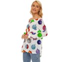 Christmas Balls Off Shoulder Chiffon Pocket Shirt View2