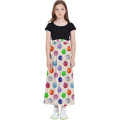 Christmas Balls Kids  Flared Maxi Skirt by SychEva