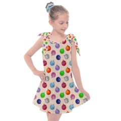 Christmas Balls Kids  Tie Up Tunic Dress by SychEva